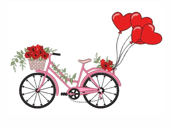 Bicycle with Balloons: A Valentine’s Embroidery Review