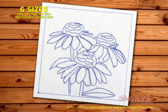 Review: Fresh Coneflower Lineart Design for Craft Fairs
