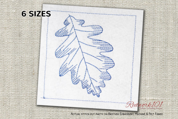 Reviewing the Common Oak Leaf Redwork Design